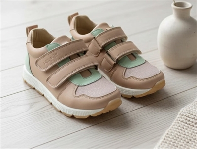 Pom Pom sneaker rose combi med velcro