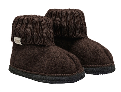 HUTTEliHUT hjemmesko i coffee bean uld