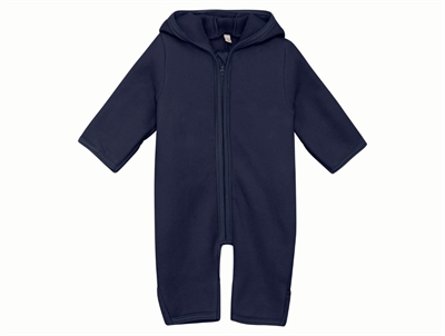 Huttelihut køredragt navy blazer set forfra