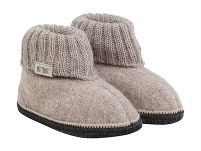 HUTTEliHUT uldhjemmesko camel melange