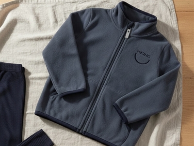 Viking denim/navy fleecejakke