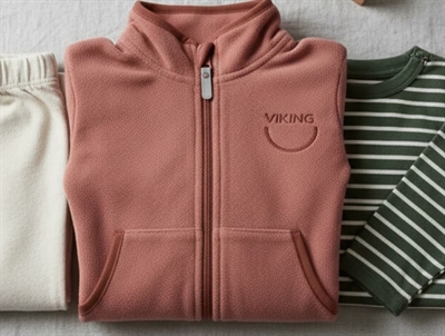 Viking pink fleecejakke