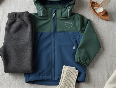 Viking dark green overgangsjakke soft shell