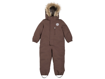Kenza x Viking flyverdragt dark brown med pelskant