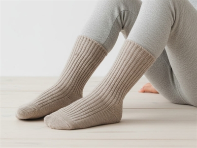 Joha strømper beige melange melange uld