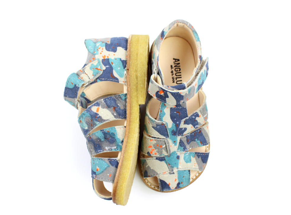 stege Lægge sammen peddling Angulus sandal blue camouflage | TILBUD