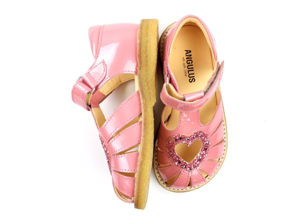 lærken leje erhvervsdrivende Angulus sandal rosa glimmer hjerte | Fra 799,90.-