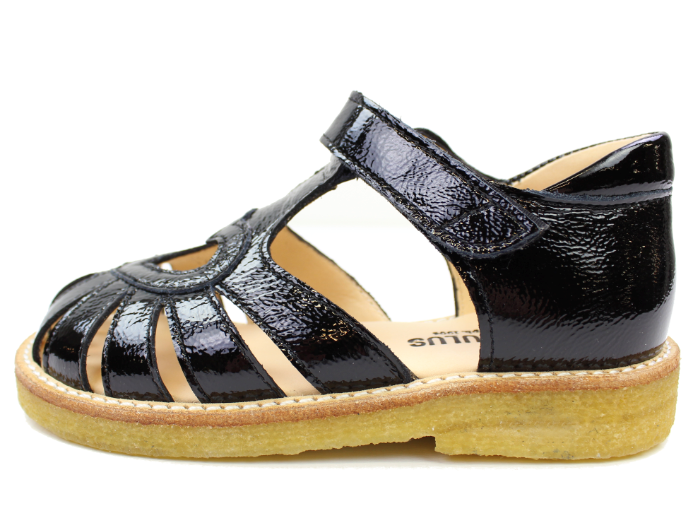 Angulus sandal sort lak med | 5186-201 | TILBUD