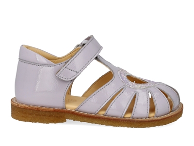 Angulus hjertesandal lilac/unicorn glitter med velcro