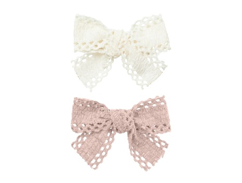 Lil Atelier Hårspænder Peach Whip/turtledove (2-pak)