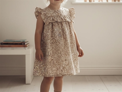 Huttelihut kjole Crowny print mustard