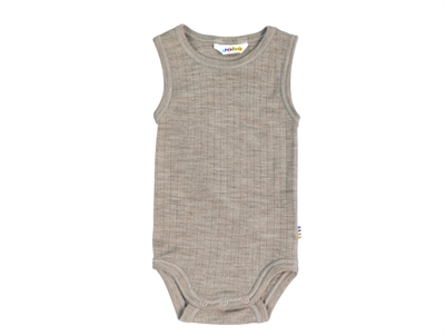 Joha body sesam melange uden ærmer i merinould