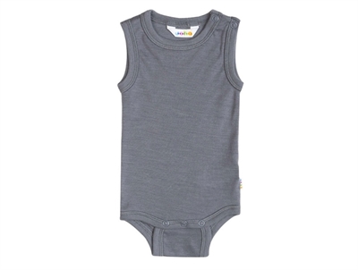 Joha grå body uden ærmer i uld silke
