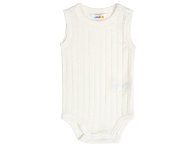 Joha hvid body uden ærmer i uld silke