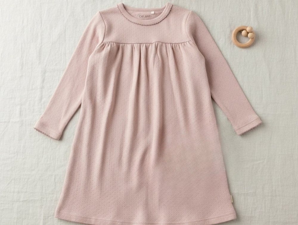 Celavi Misty Rose Pointelle Natkjole - Str. (100 Cm)