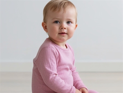 Joha body old rose i merinould med trykknapper