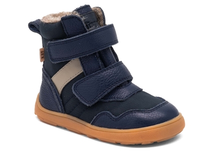 Bisgaard Timo TEX barfodsvinterstøvle navy set fra siden