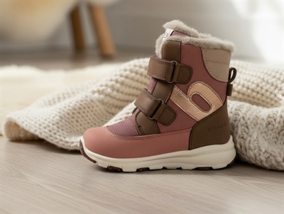 Bisgaard rose vinterstøvle Spencer med velcro og TEX