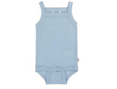 Joha uldsommerbody i blå med skulderstropper