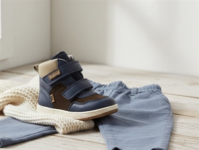 Bisgaard marine vintersneaker Matty med velcro og TEX