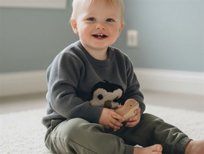 Wheat autumn sky pullover Penguin bomuld