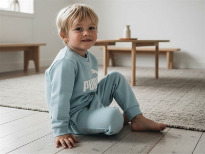 Puma sweat sæt lys blå med logo