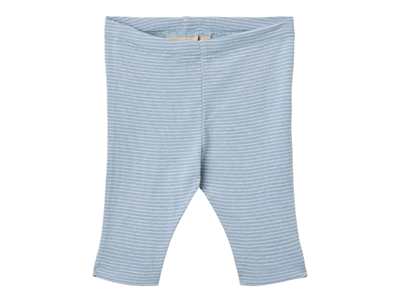 Wheat Silas leggings faded blue stripe i økologisk bomuld