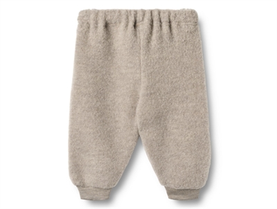 Wheat Wool fleece bukser khaki melange set bagfra