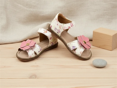 Bisgaard blomst print white sandal Barbara