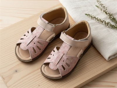 Bisgaard sandal Cassidy blush blomst med velcro