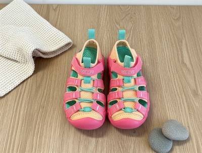 Keen Hyperport H2 sandal pink lemonade-peach fuzz med lukket tå og elastiksnøre