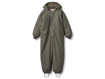 Wheat flyverdragt i grøn farve set forfra med hætte