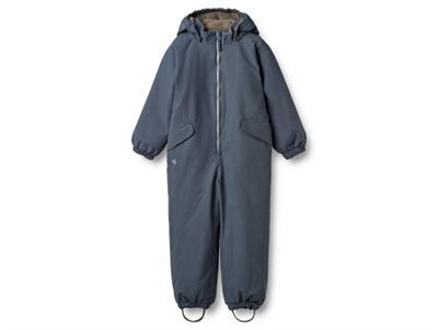 Wheat flyverdragt greyblue set forfra med lynlås og lommer