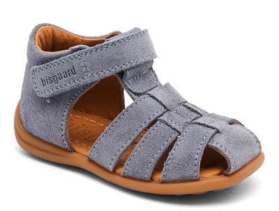 Bisgaard Carly sandal sky med lukket tå og velcro