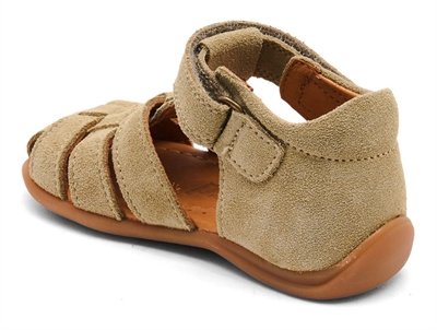 Bisgaard Carly sandal i grøn ruskind med gummisål