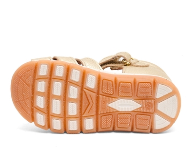 Bisgaard Billie sandal guld med lukket tå og velcro