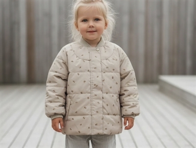 Wheat overgangsjakke Lola gravel bumblebee puffer