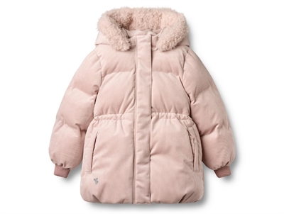 Wheat vinterjakke i rose powder set forfra med lukket front