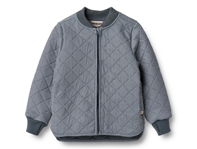 Wheat Loui thermo jakke ink stripe forside med lynlås