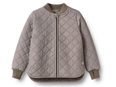 Wheat Loui termojakke brunstribet med quilt