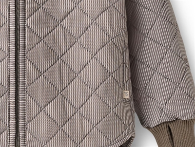 Wheat Loui termojakke brunstribet med quilt