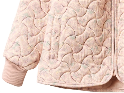 Wheat Tilde termojakke heart flowers detalje