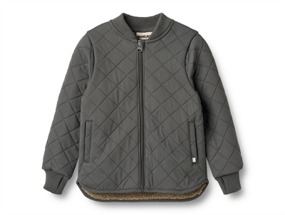 Wheat thermo jakke i farven black sea med ribkrave og refleks