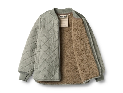 Wheat thermo jakke i thunder melange set bagfra