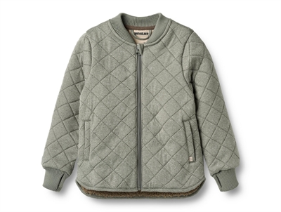 Wheat thermo jakke i thunder melange set forfra