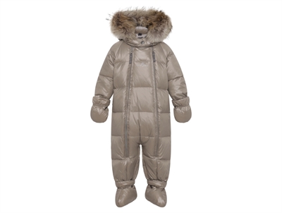 Ver de Terre baby wintersuit beige med pelskant front