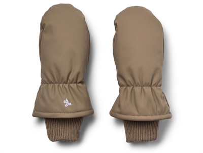 Wheat luffer dry wood med ribkant og fleecefoer set forfra