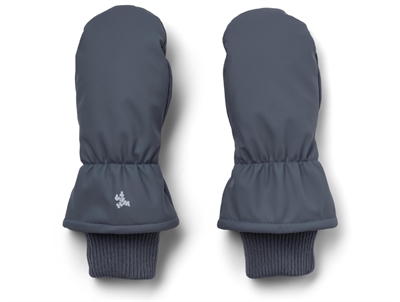 Wheat luffer greyblue med ribkant og fleecefoer set forfra