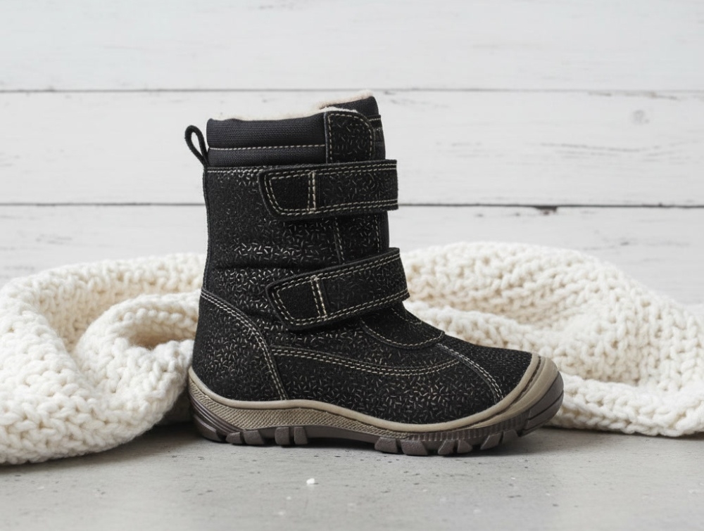 Arauto Rap Vinterstøvle Misha Black Splinter Med Velcro Og Tex