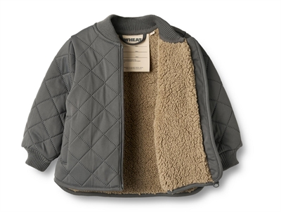 Wheat thermo jakke i farven black sea med synligt for